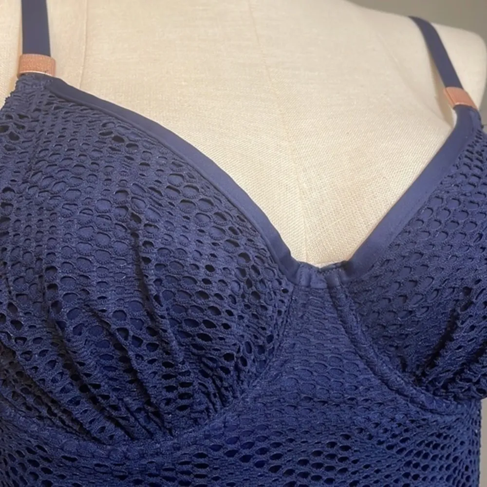 Fantasie women’s Full Cup Marseille Twilight Blue Tankini Bikini top Sz 38D - Image 4