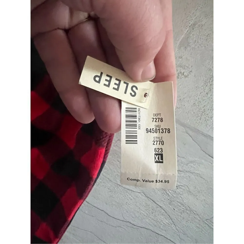 Aeropostale Red & Black Plaid Jogger Pajama Pants Woman’s Size XL NEW - Image 4