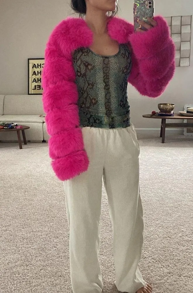 Akira faux fur bolero. S - Image 10