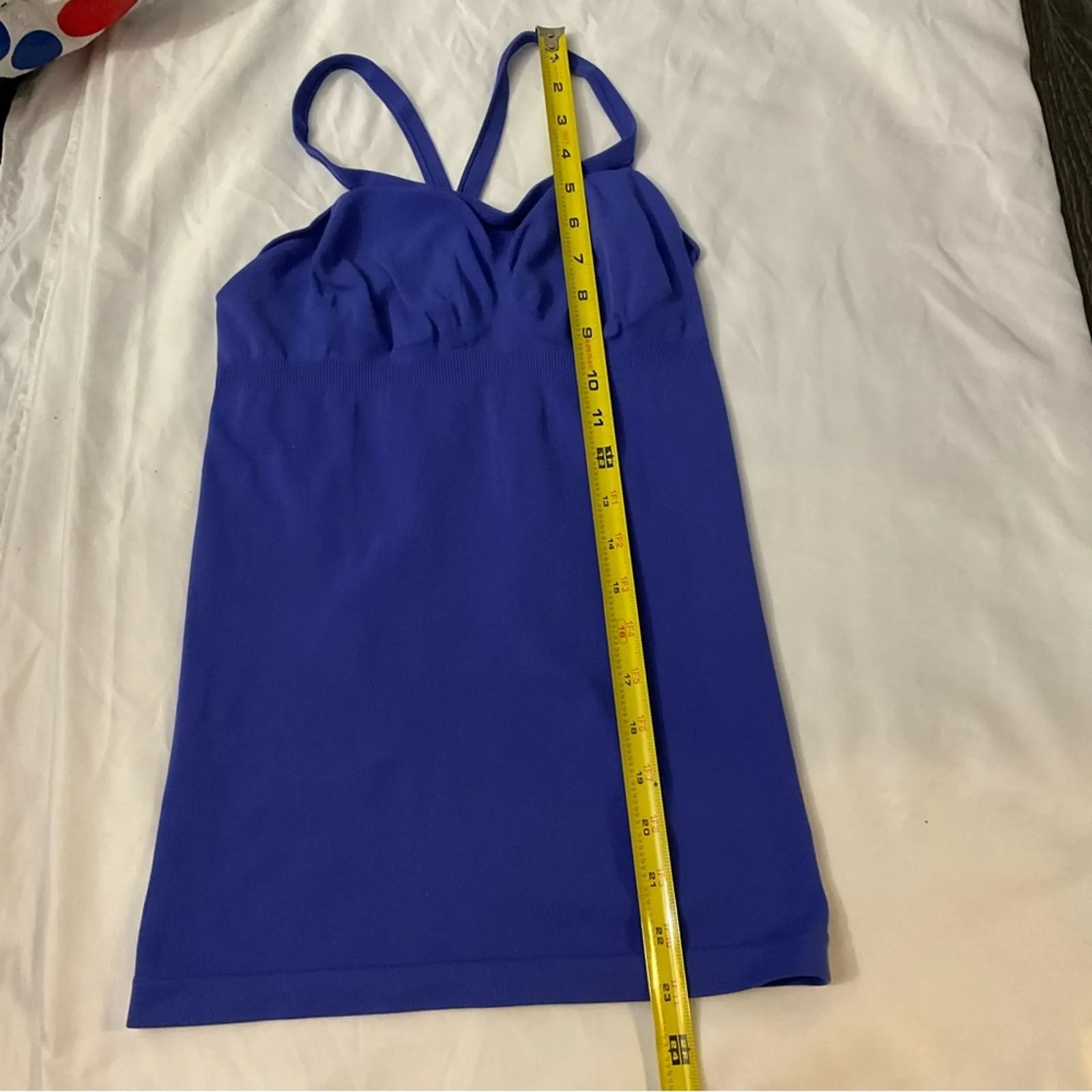 Barely There Blue Spandex Exercise Tank Camisole L Athleisure Activewear Casual Size L - Image 6