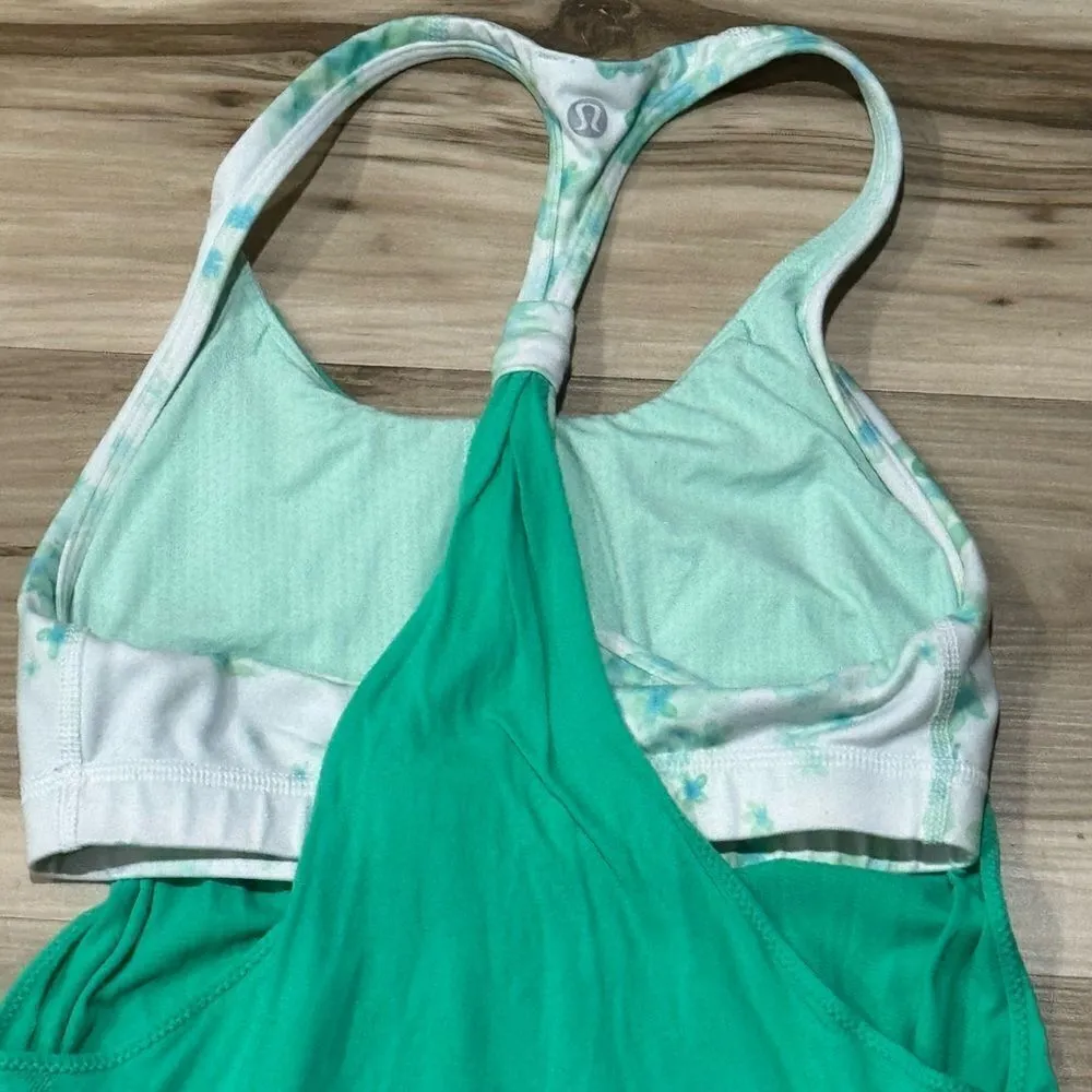 Lululemon Practice Freely Tank Top Green Floral Women’s 4 - Image 6