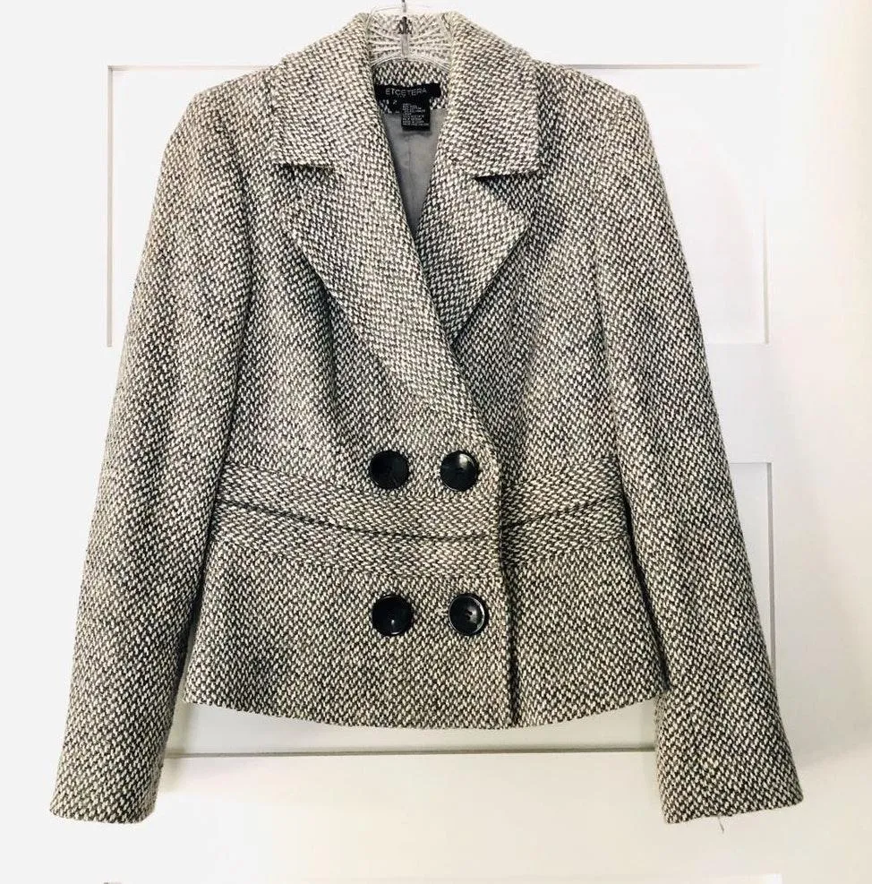 Neutral Double Breasted Jacket  - Image 3