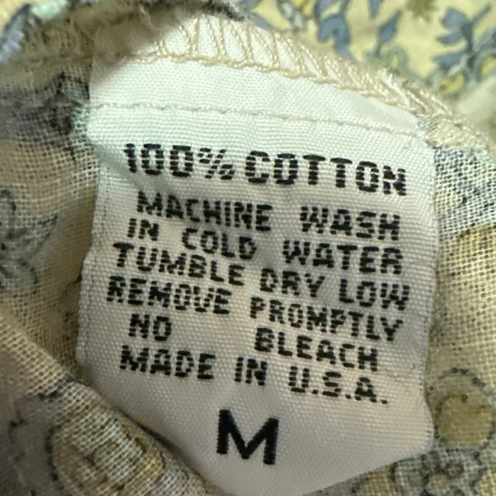 Anthropologie Odille Multicolor Floral 3/4 Sleeve Collared Button Up Shirt Top M - Image 5