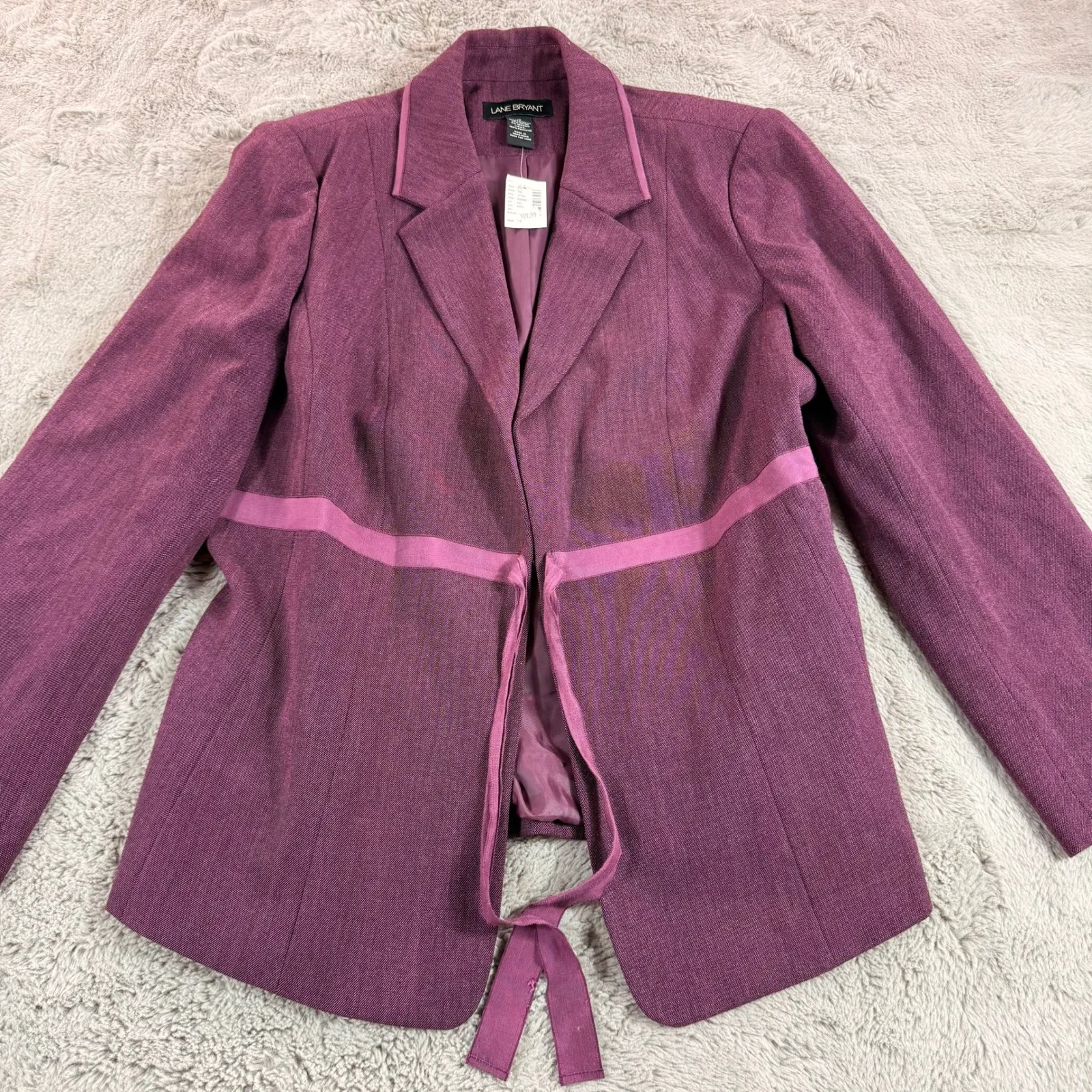 NWT Lane Bryant Women's Purple Blazer Jacket Size 18‎ Career Business Office - Image 8