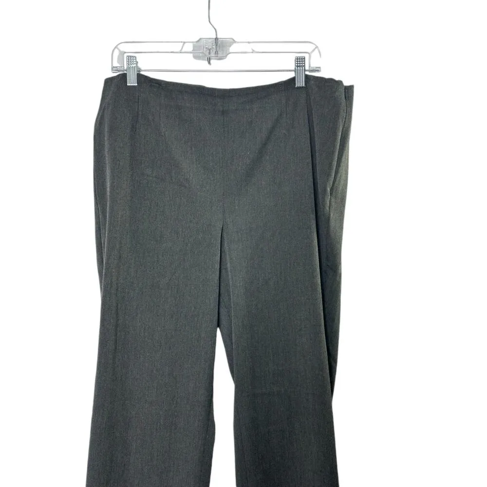 Talbots Charcoal Gray Heather Flat Front Slacks Pants Women's Size 14 - Image 2