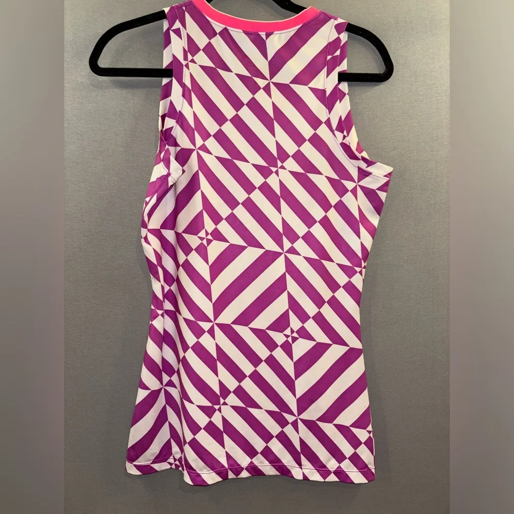 Nike pro dri fit tank top fitted size medium purple activewear top sports - Image 4
