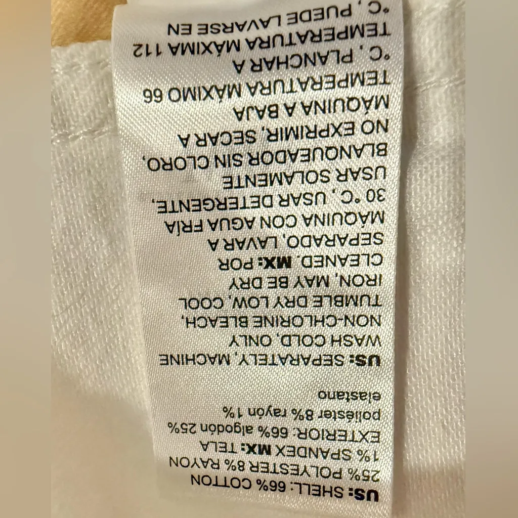 WHBM High-Rise Distressed Straight Jean White Size 8 - Image 5