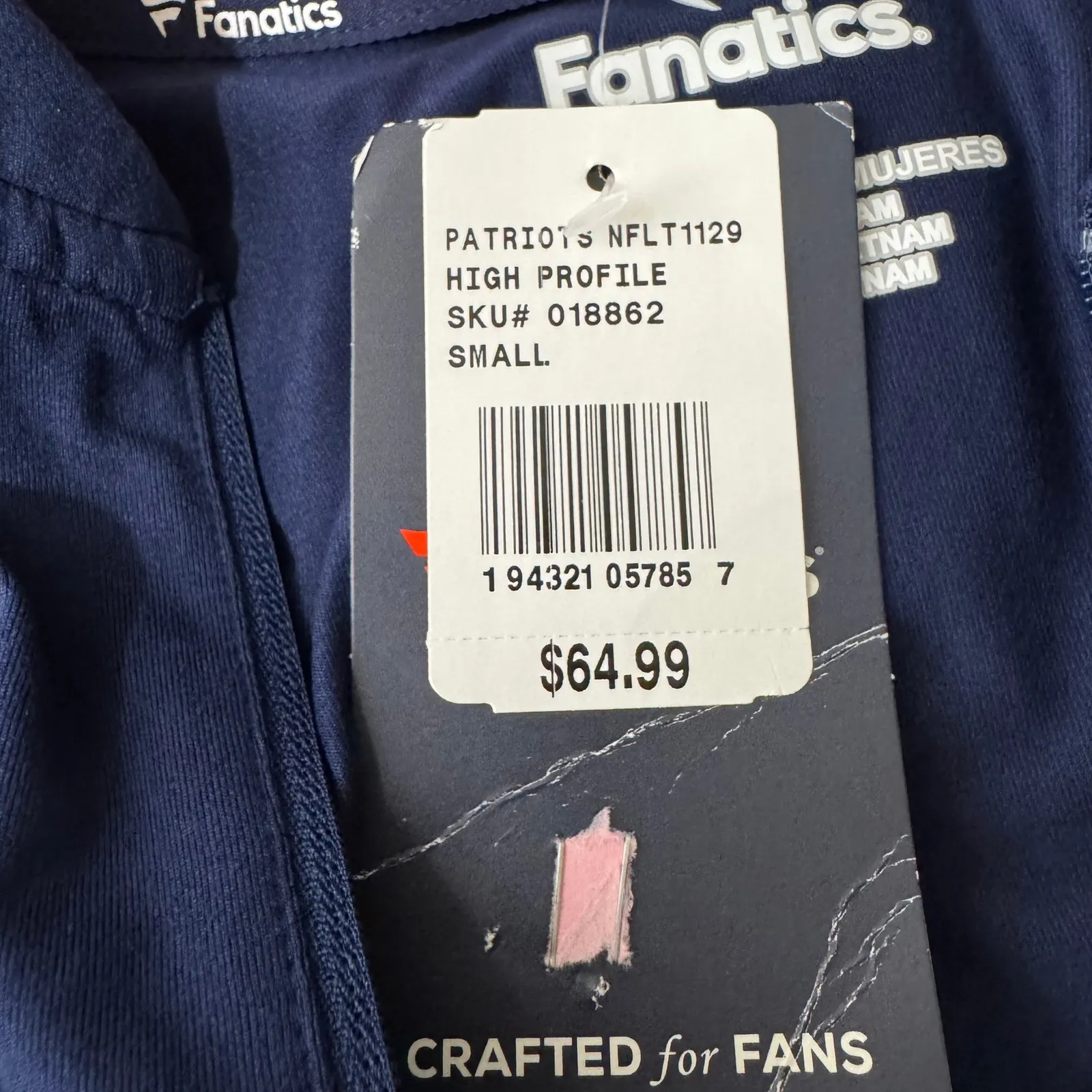 New England Patriots Fanatics Iconic Marble Clutch Half-Zip Pullover Jacket NWT - Image 6