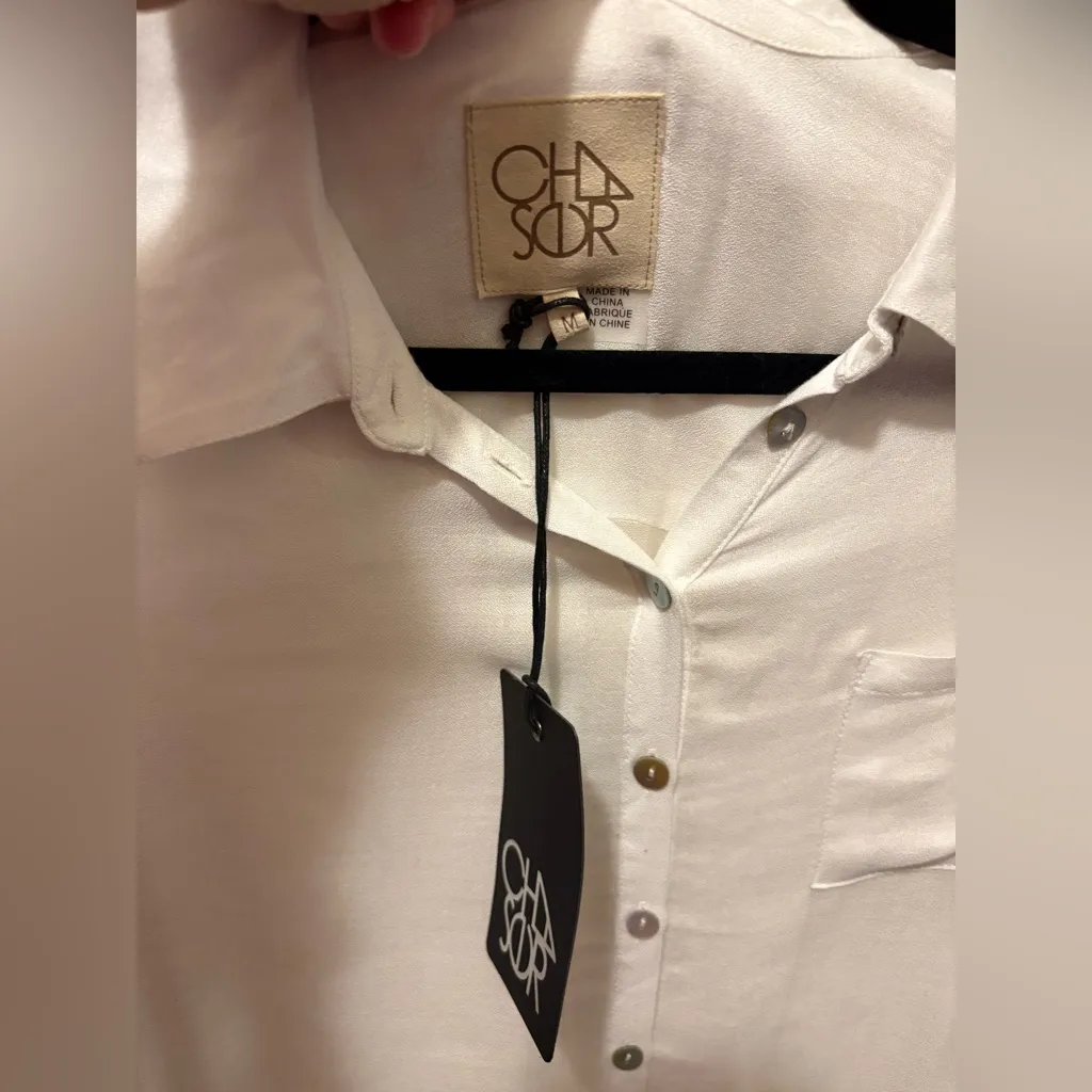 NWT‎ Chaser button shirt dress / tunic size medium - Image 2