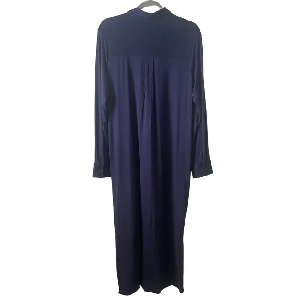 Universal Standard Sally Liquid Jersey Shirtdress Midnight Navy Size 2XS or 6-8 - Image 5