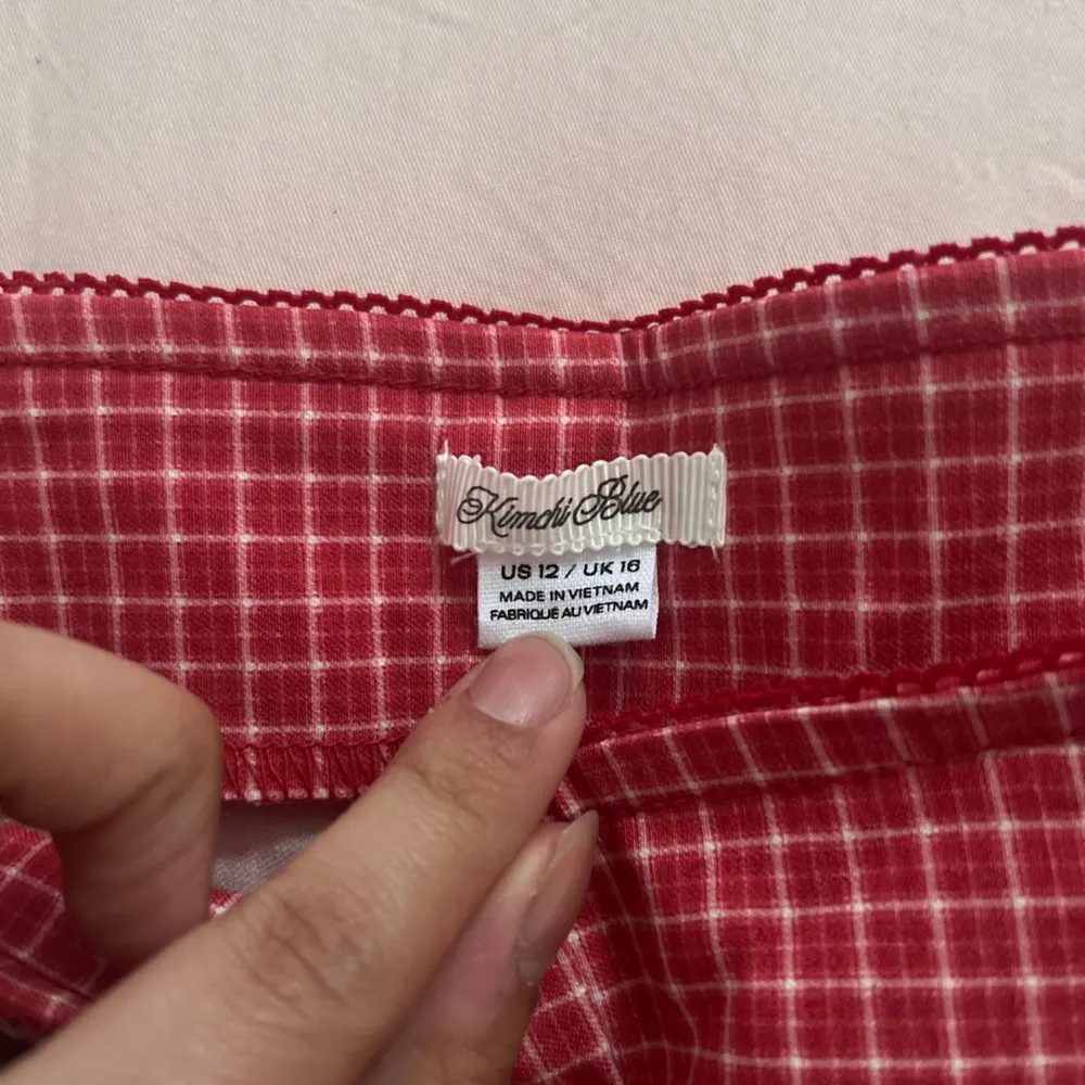Kimchi Blue Red Plaid Pants - Image 2