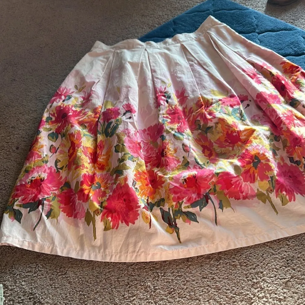 Garnet Hill  floral skirt 4 - Image 2