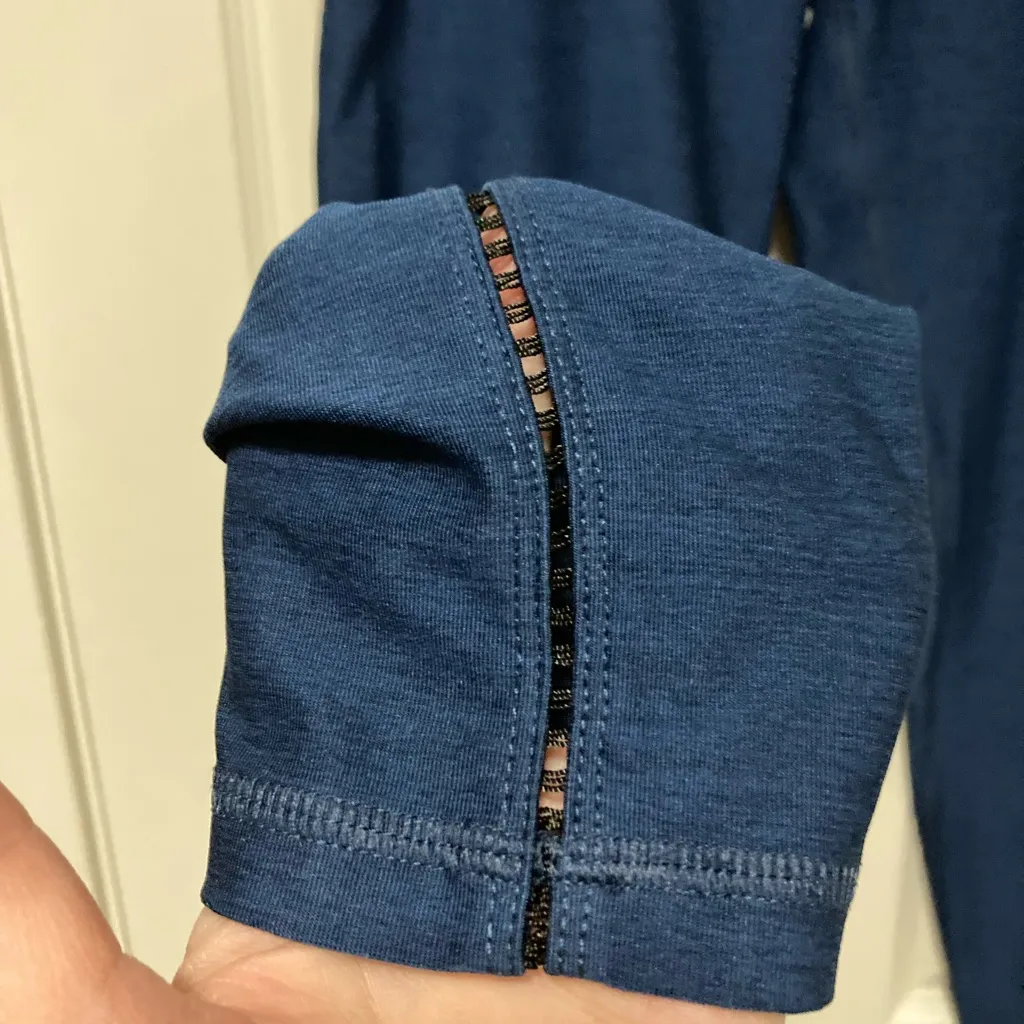 Champion Heather Navy Blue Lattice Detail Leggings - Image 7