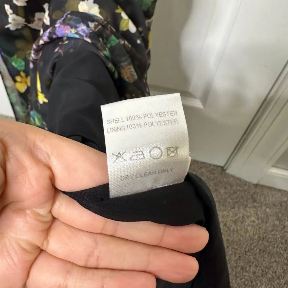 Eywasouls Size XS/S Malibu Event‎ Black Vintage Abroad Maxi Black Floral Print - Image 7