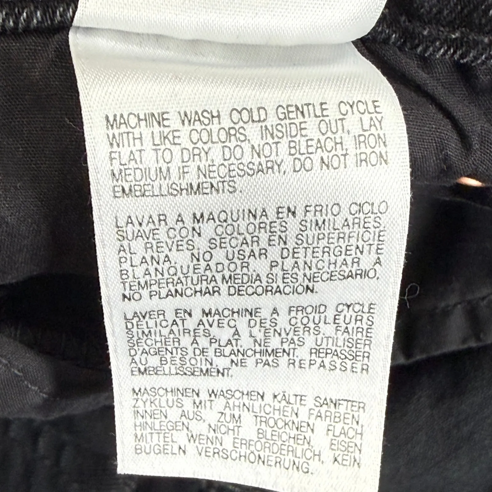 MOTHER the Stunner zip ankle step fray Denim Jeans 27 Black Studded High Rise - Image 11