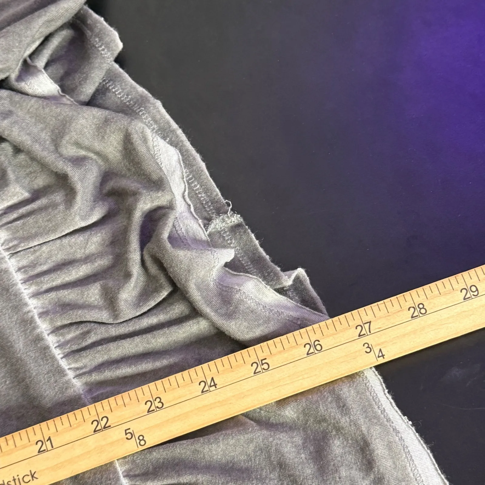 Dantelle Distressed Peplum Lagenlook Top Gray Size S Ruffled Grunge Flowy BOHO - Image 10