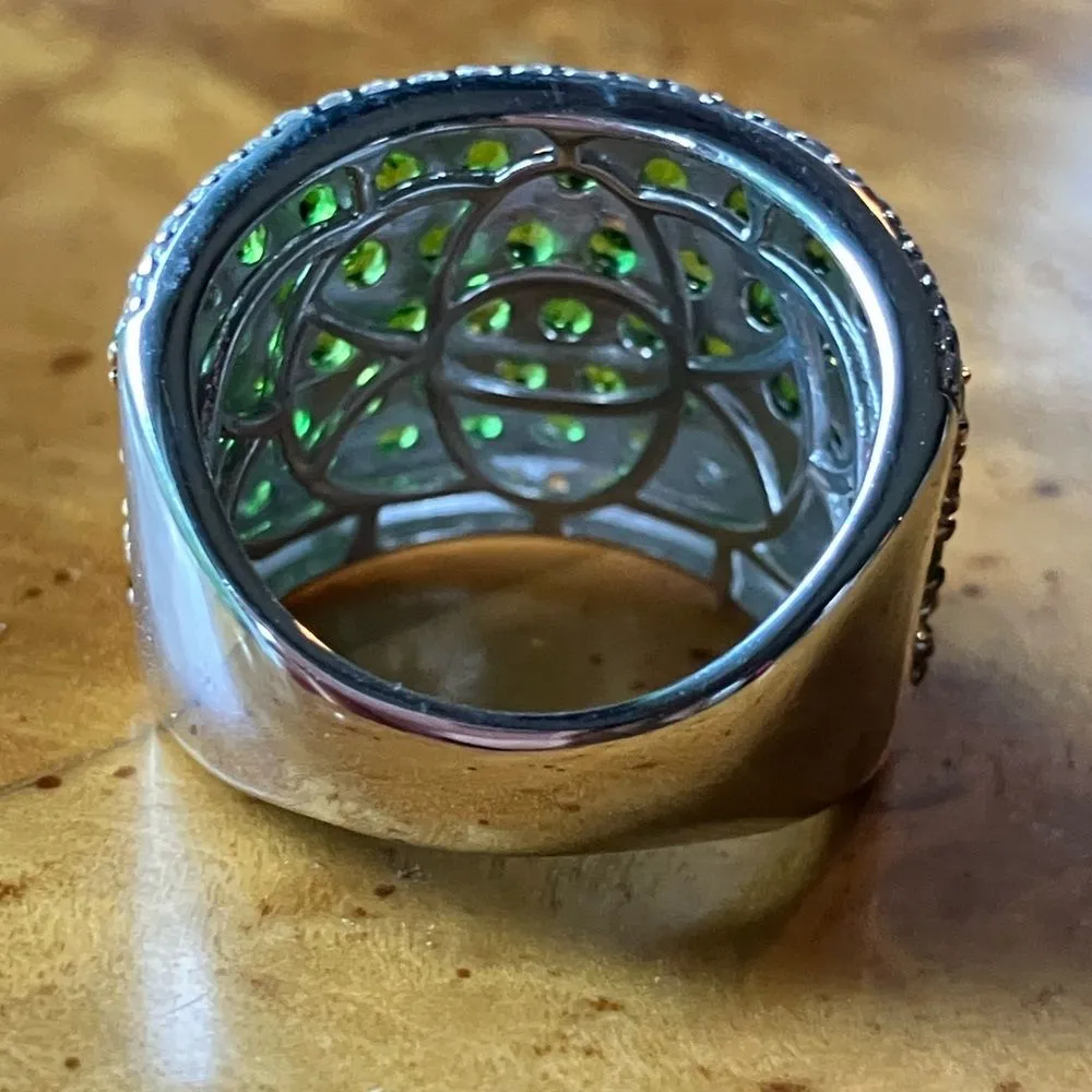 Natural Chrome Diopside Sterling Silver Ring Size 6 Green - Image 5