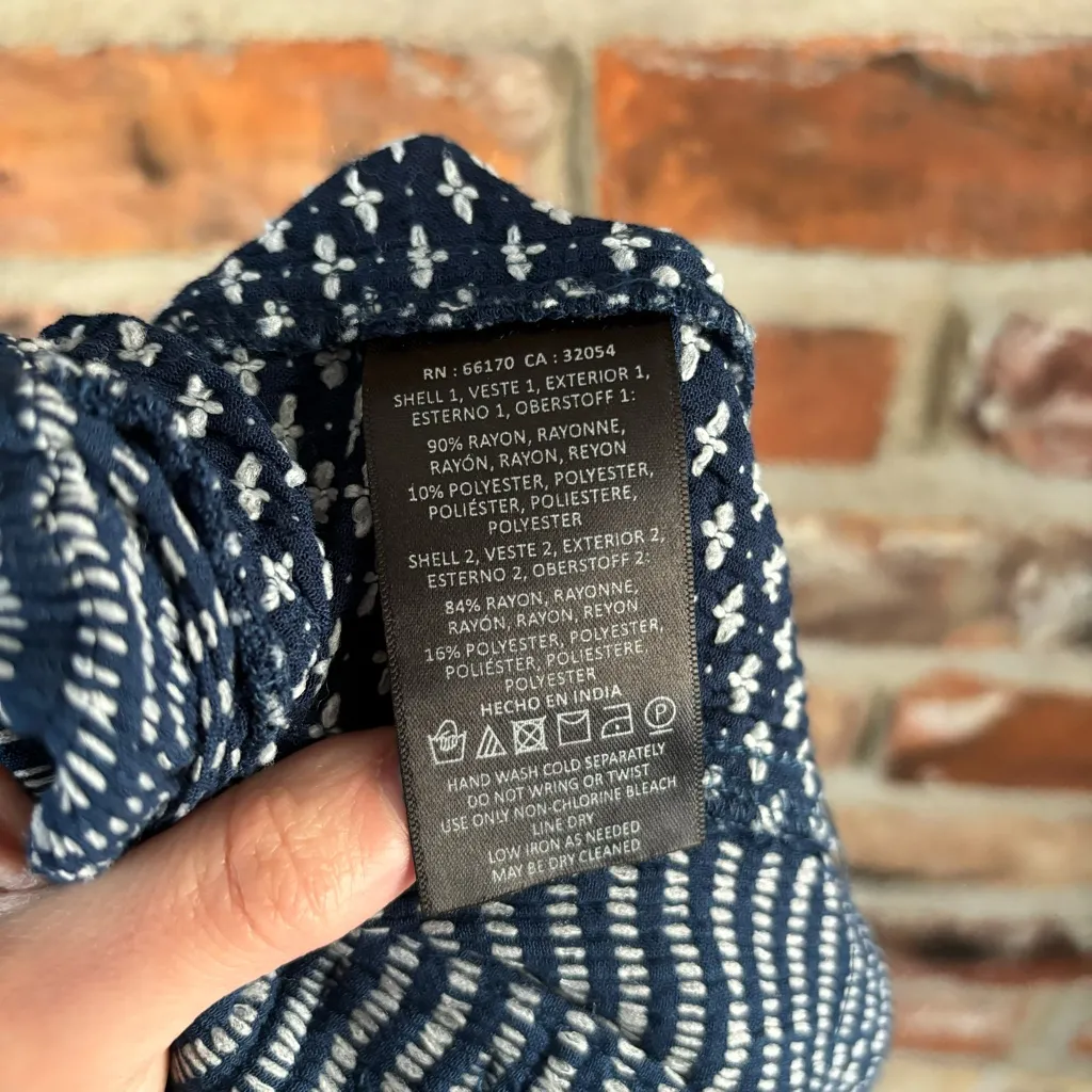 Anthropologie Blue Textured Belted High Rise Shorts NWT, S - Image 8