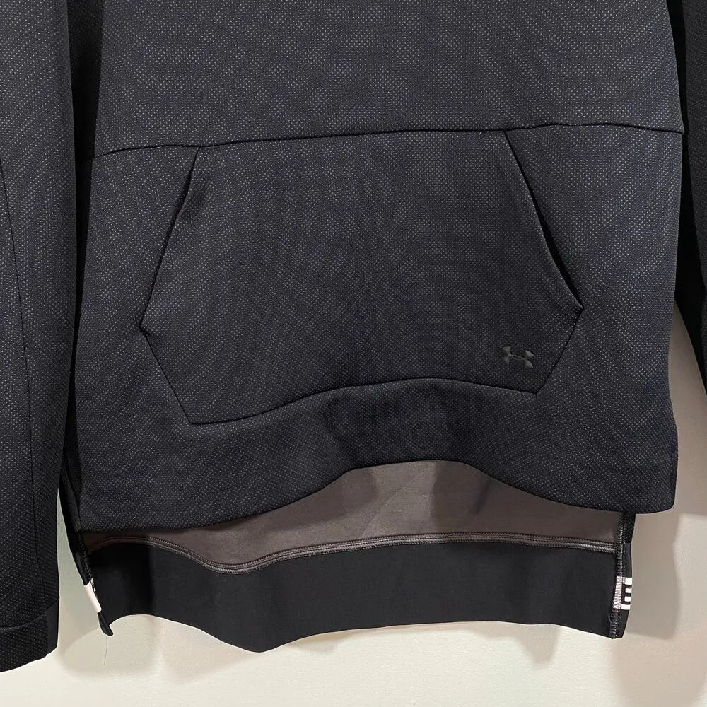 Under Armour  Unstoppable Move Black Micro Dots Mock Neck Sweatshirt Size M - Image 3