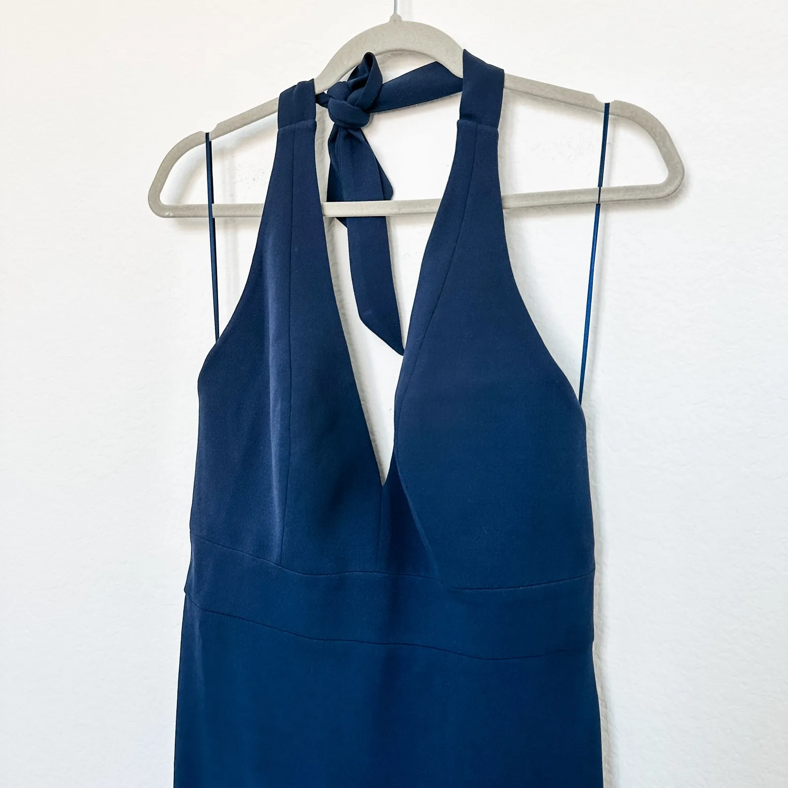 NWT Dress The Population Camden Halter Maxi Dress Navy Size M Formal Old Money‎ - Image 6