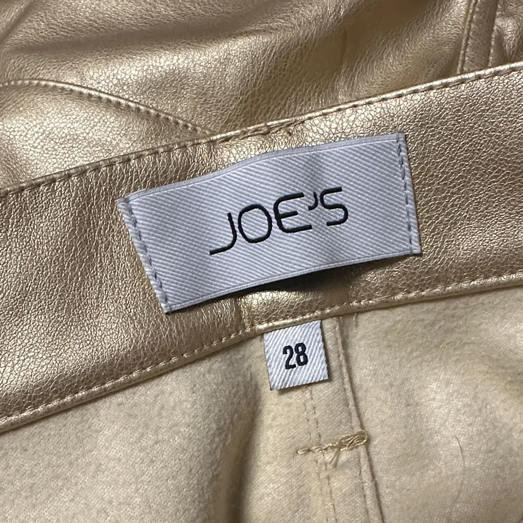 Joe's Jeans Metallic Gold Pants NWT - Image 3