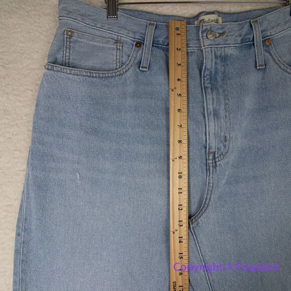 NEW Madewell Baggy Straight Jeans in Berteau‎ Wash, 33 - Image 6