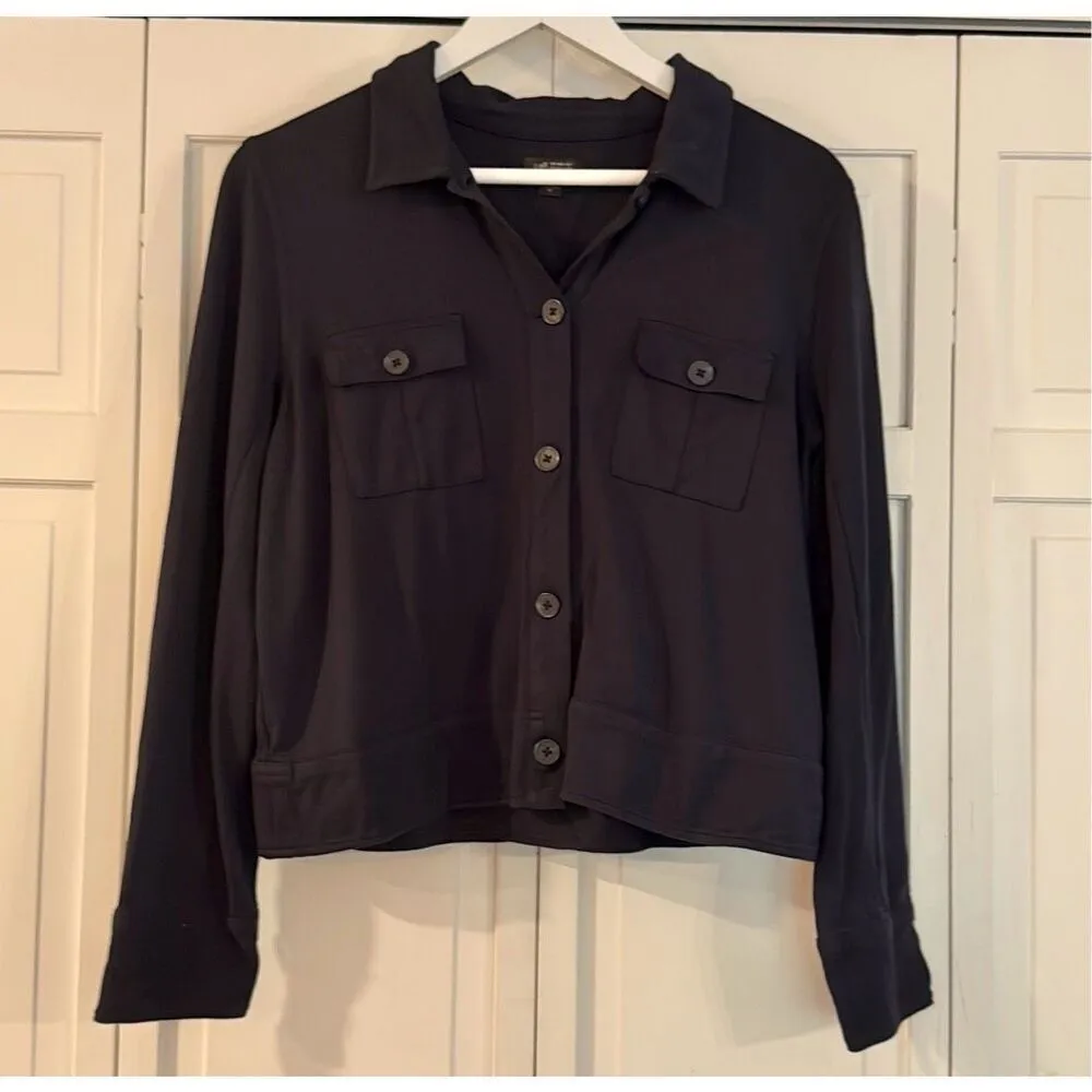 J. Jill wearever collection navy light knit jacket small Blue Size M - Image 3