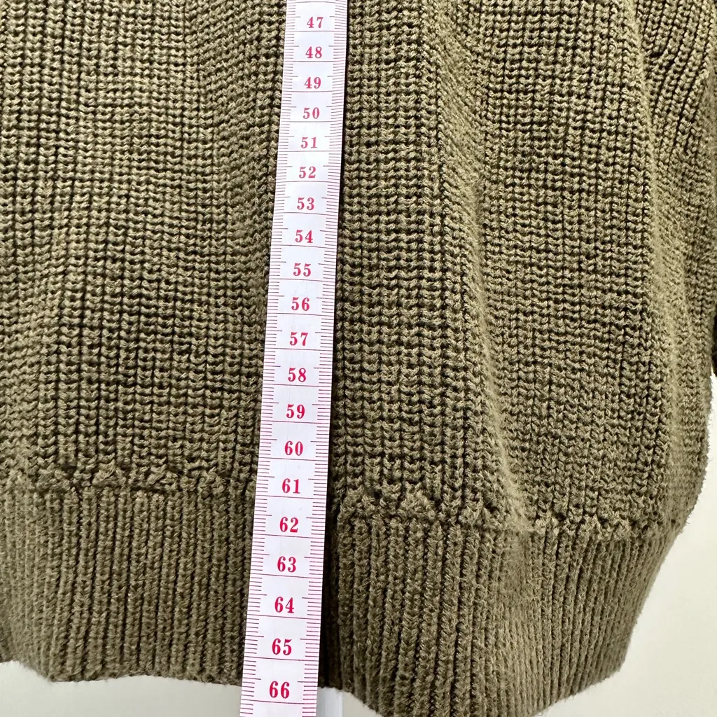 Mango cotton knit cardigan in dark green - Image 10