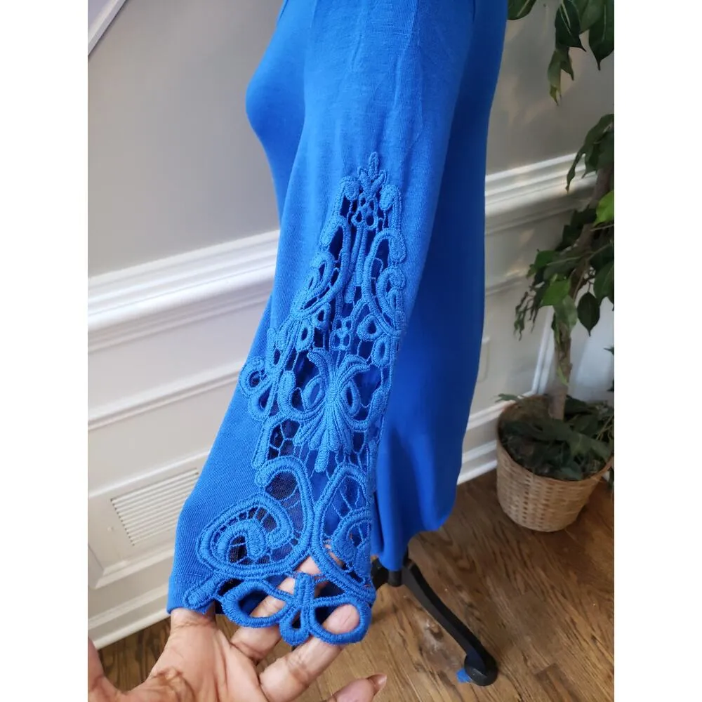 Women's The Limited White Floral Print Top Size M Long Sleeves Pullover - Image 5