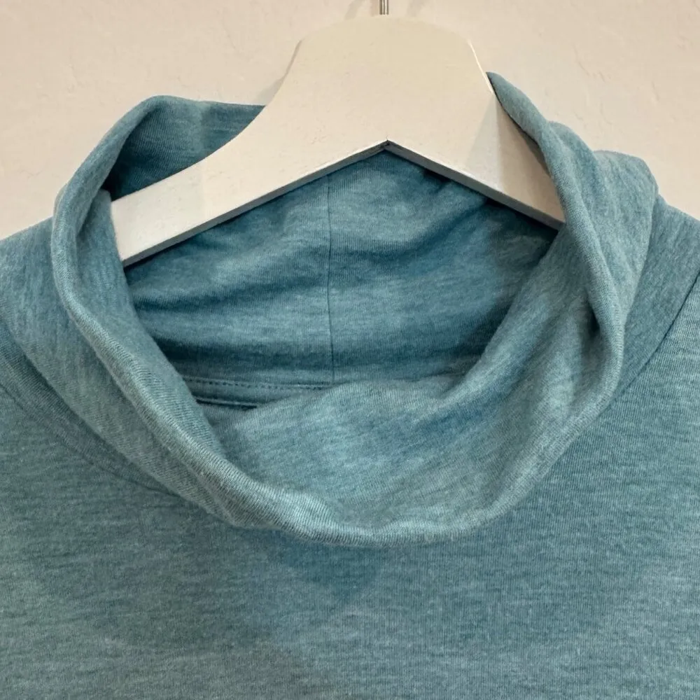 J. Jill Pure‎ Jill Luxe Tencel Turtleneck Top Blue Size M - Image 2