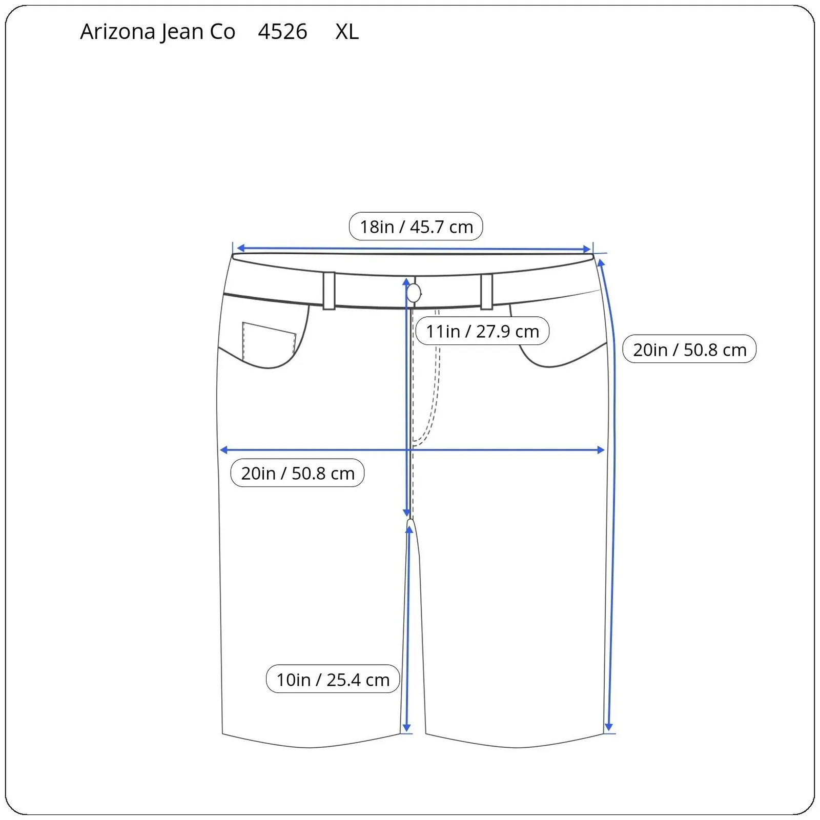 Arizona Jean Company Jogger Short Womens XL Navy Blue 100% Cotton Adjustable NEW - Image 8