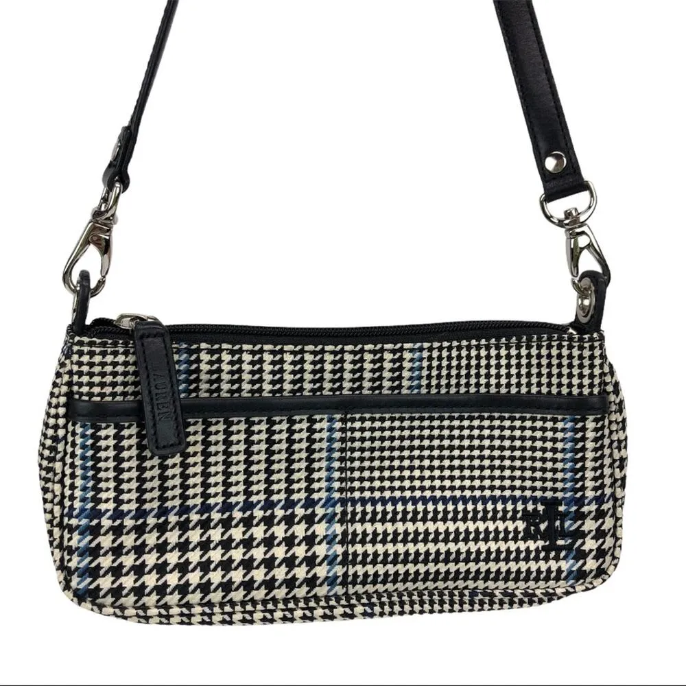 Ralph Lauren Monogram Houndstooth Canvas Mini Bag - Image 2