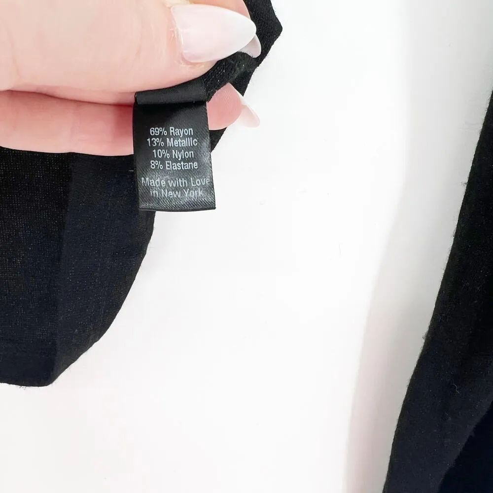 Eros Sparkle Mock Neck Classic Pullover S Black - Image 7