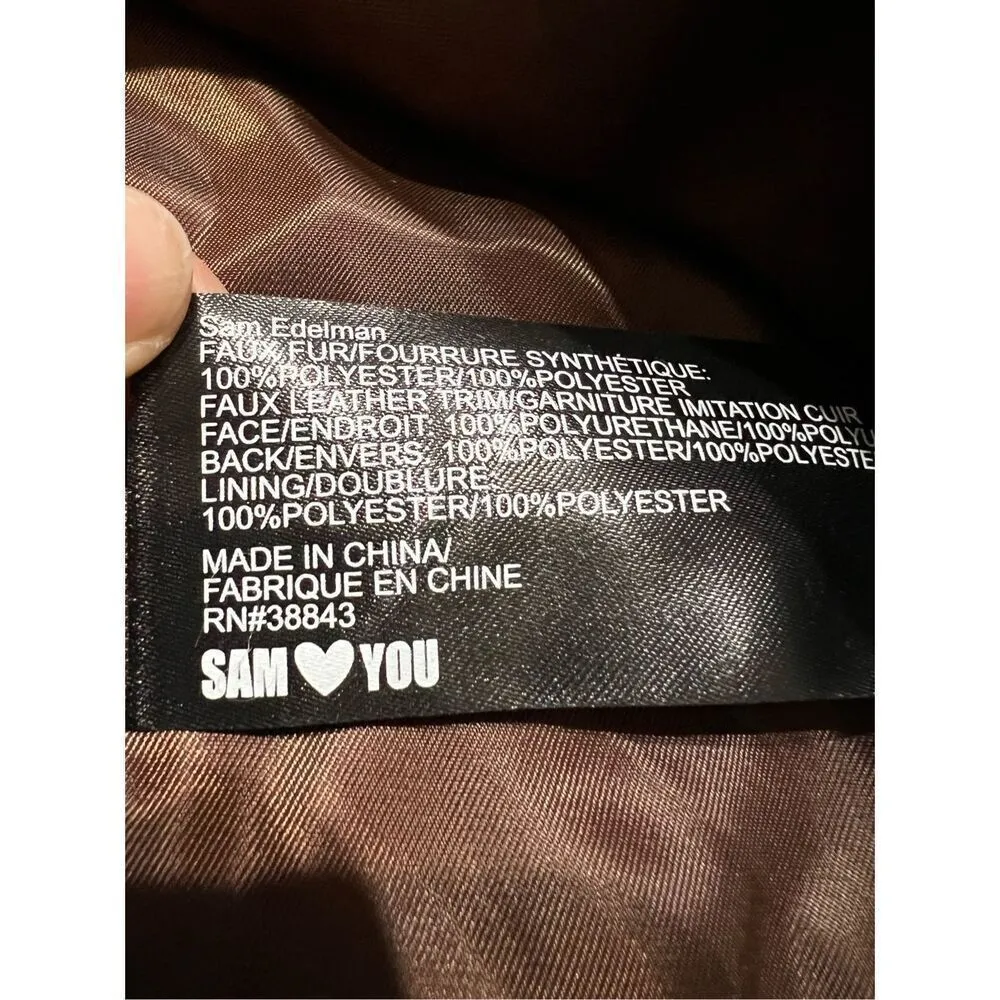 Sam Edelman NWT teddy single-breasted teddy coat size L - Image 11