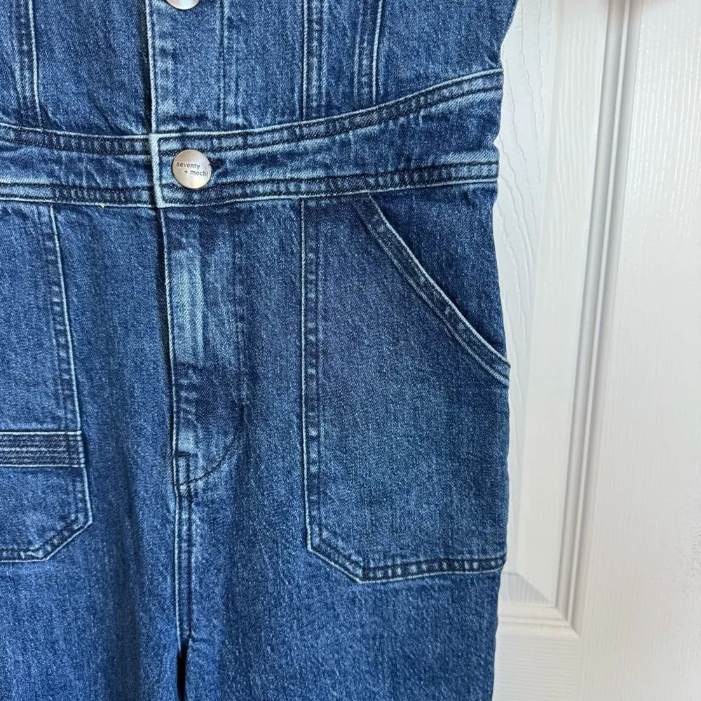 NEW Anthropologie Seventy + Mochi Elodie Denim Jumpsuit Size 2 - Image 17