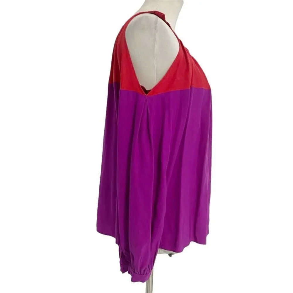Alice & Trixie Size Small Silk Top Blouse Cold Shoulder - Image 4
