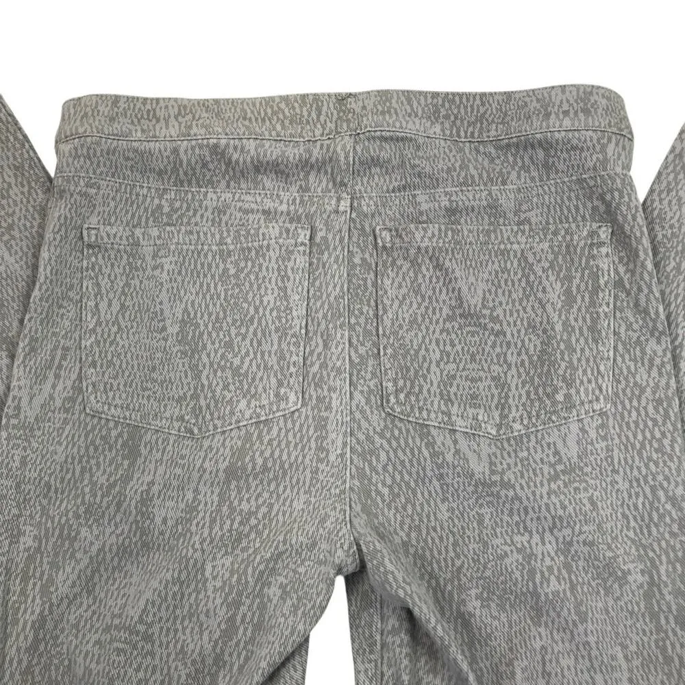 SPANX Snake Skin Jeanish Leggings Women L Gray Pull On Comfort Stretch Travel - Image 4