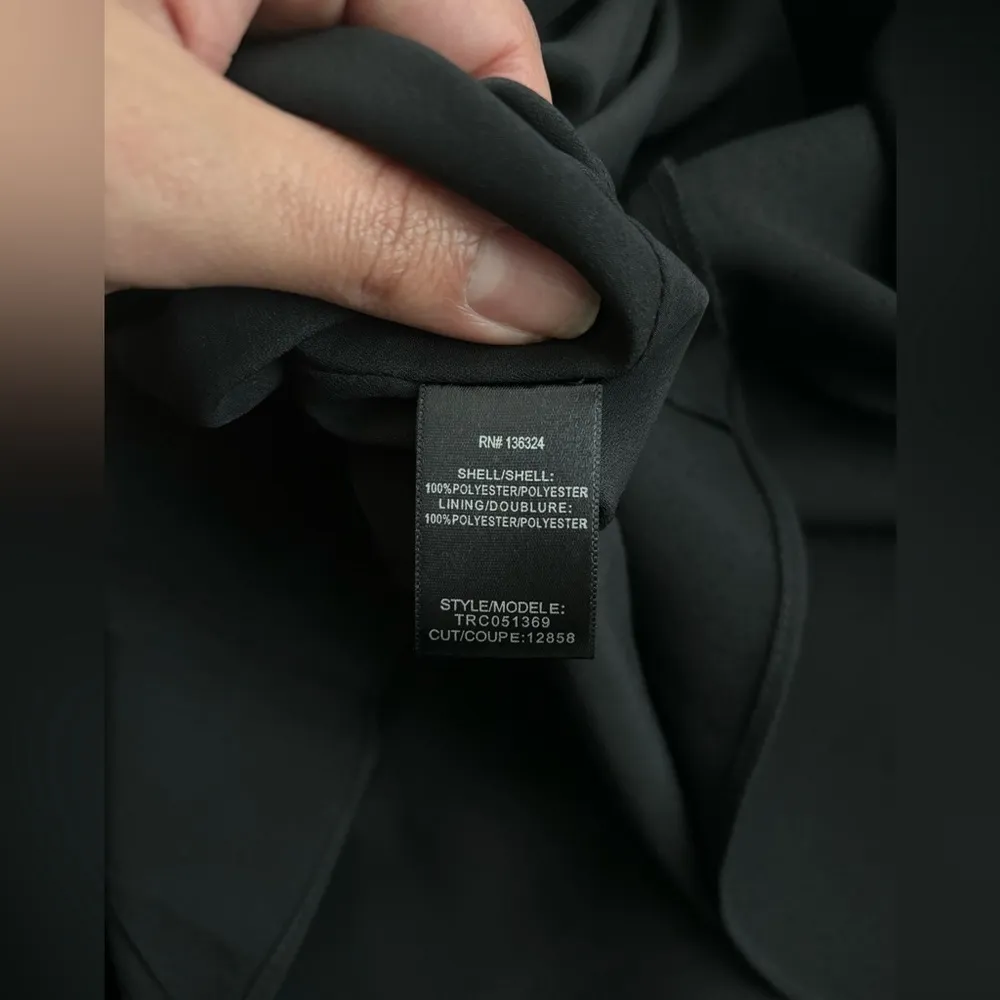 Halston Heritage Black Crepe Dress Size 2 - Image 6