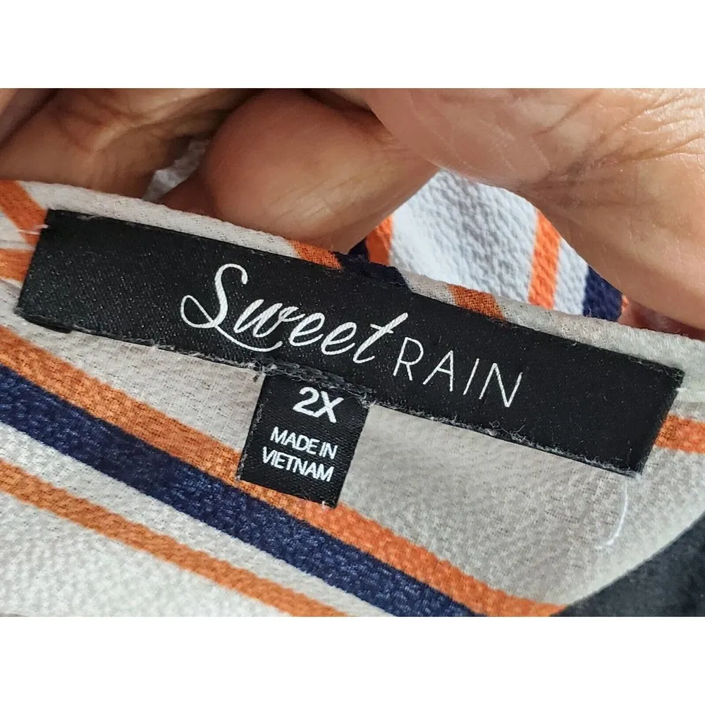 Sweet Rain Women's White Polyester V-Neck Sleeveless Pullover Top Blouse Size 2X - Image 7