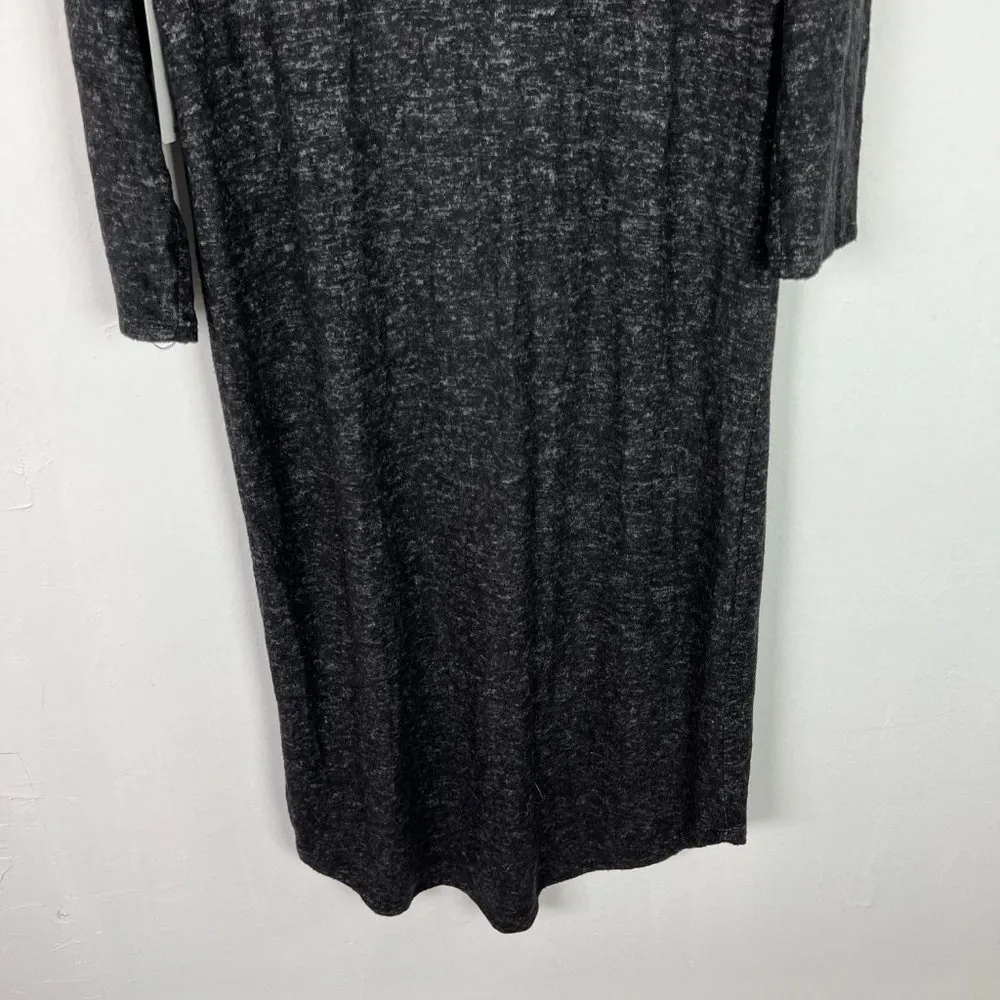 Bobeau NWT  Cowl Neck Built-in Face Mask Midi Dress Raven Black Mix Size Large L - Image 12