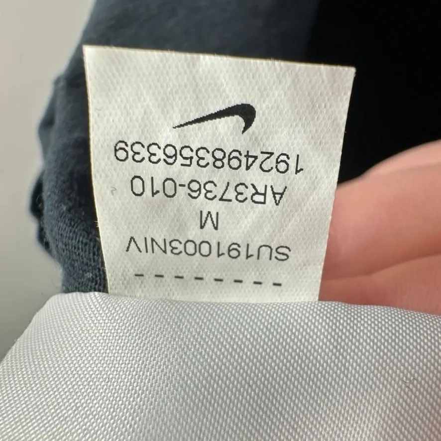 Nike Women's Navy Short Sleeve T-Shirt Dress Varsity Stripes‎ Logo Size M Sporty - Image 7