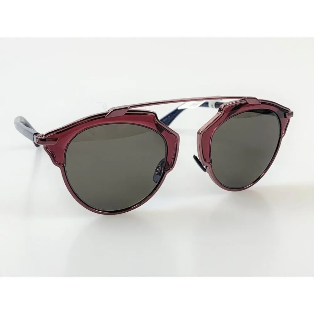 NIB Dior SO REAL Burgundy Blue Sunglasses - Image 2