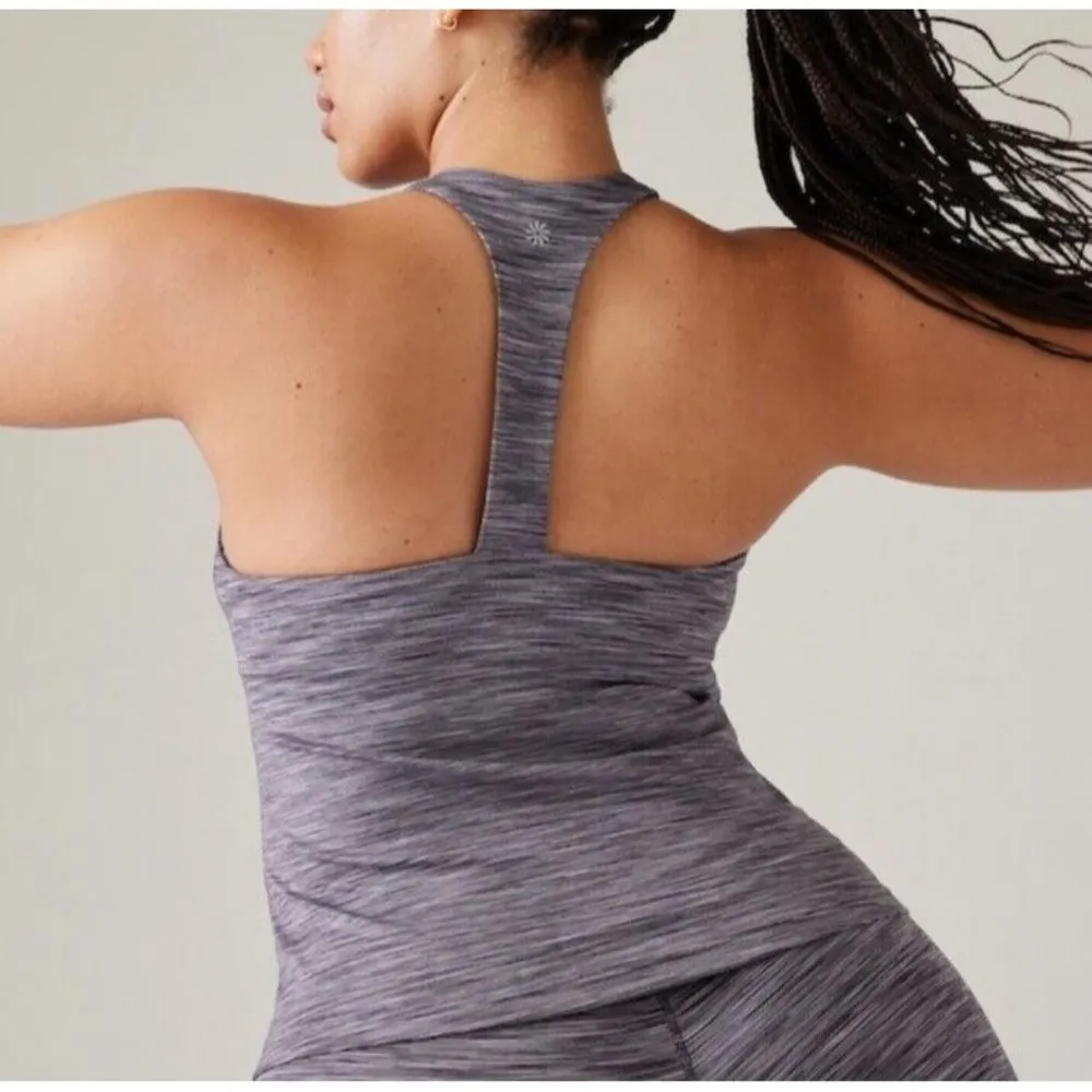 Athleta M Transcend Scoop Support Tank Top Built in Bra Violet Medium Cup A-C - Image 2