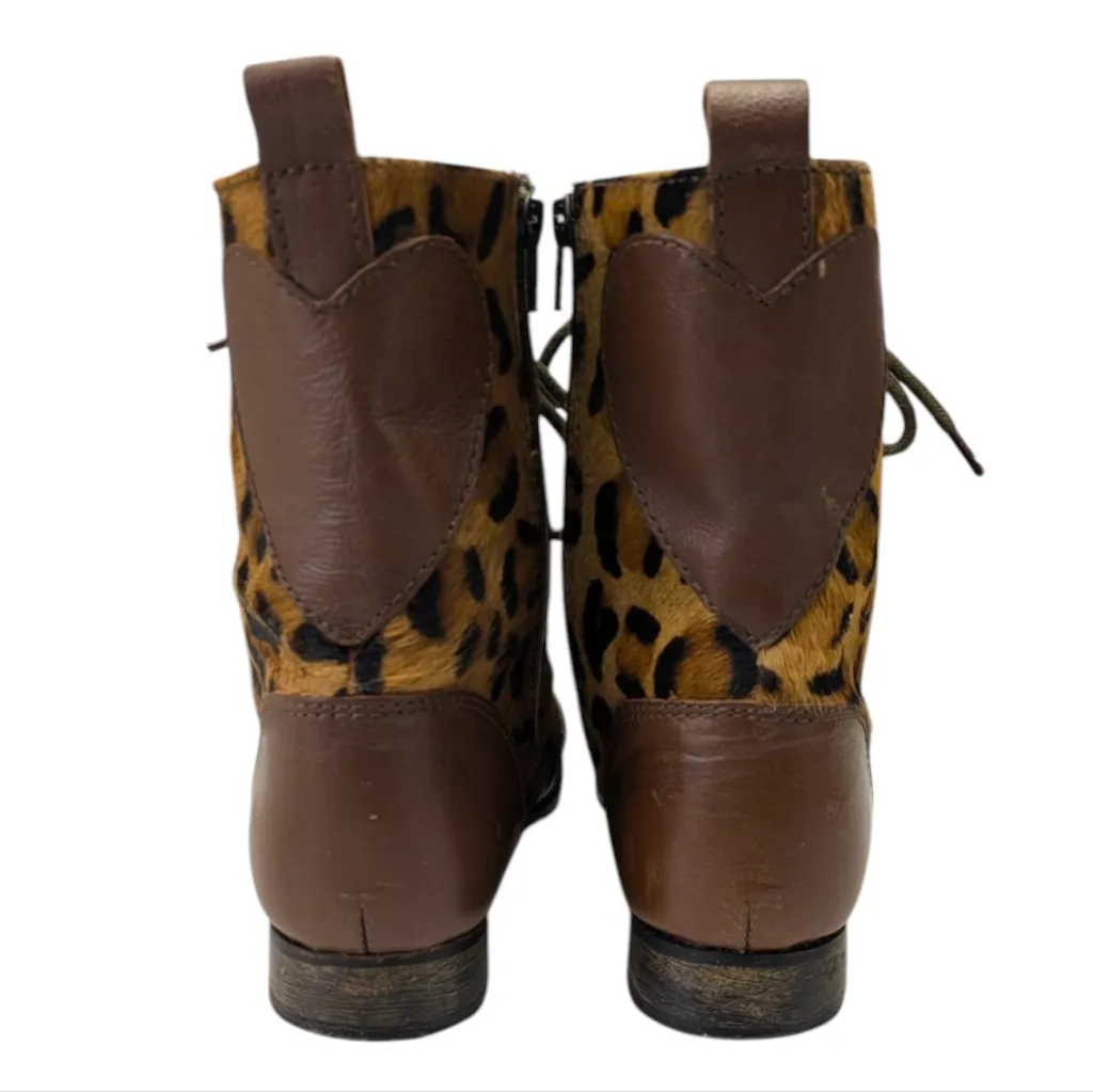 Betsey Johnson Levana Lace Up Animal Print Boots GUC $170 Size 8    S3987 - Image 16