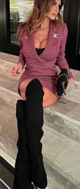 Neon Pink Houndstooth Blazer Dress Size S - Image 6