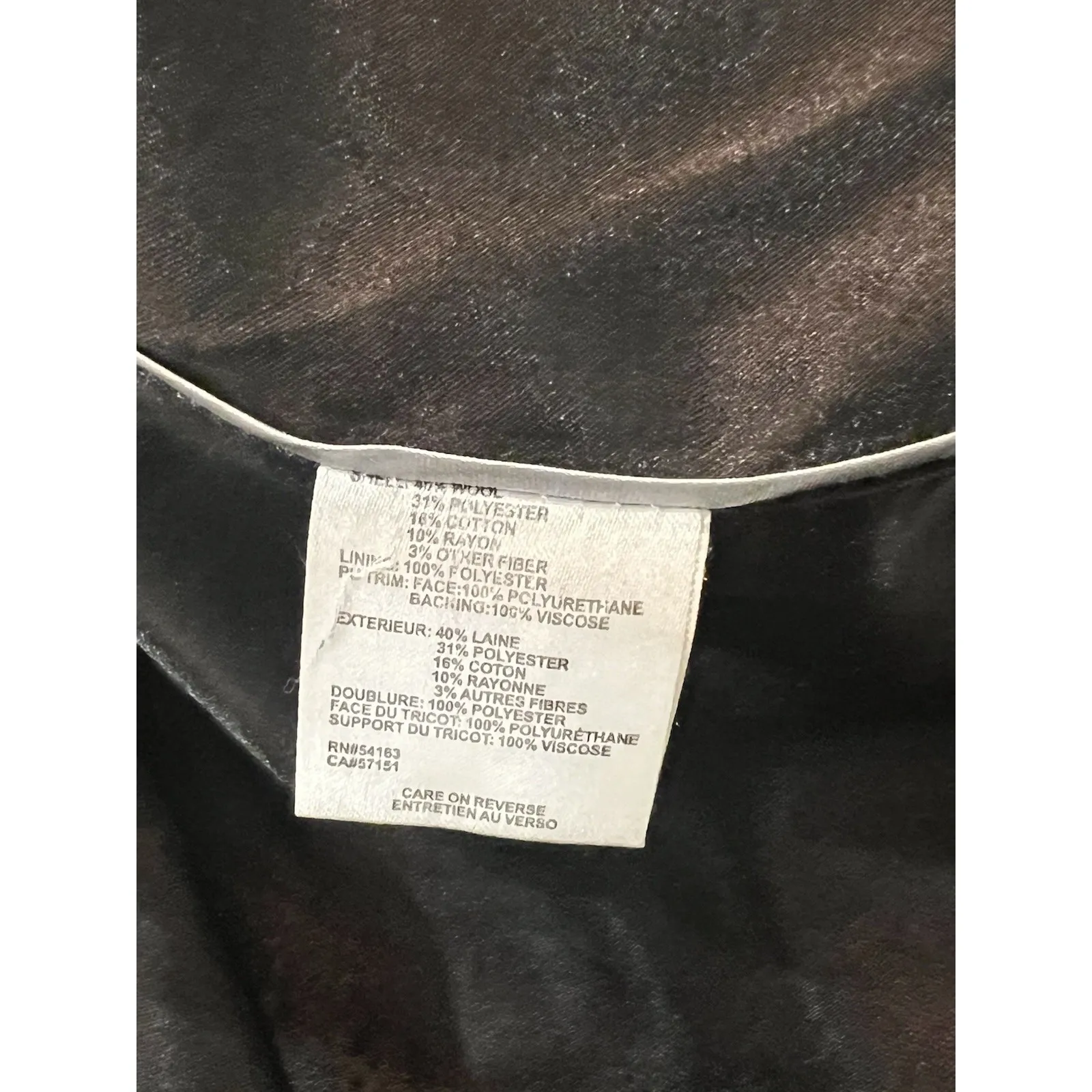 Calvin Klein Women's High Neck Wool Blend Pea Coat Gray Blend Size 2X - Image 6