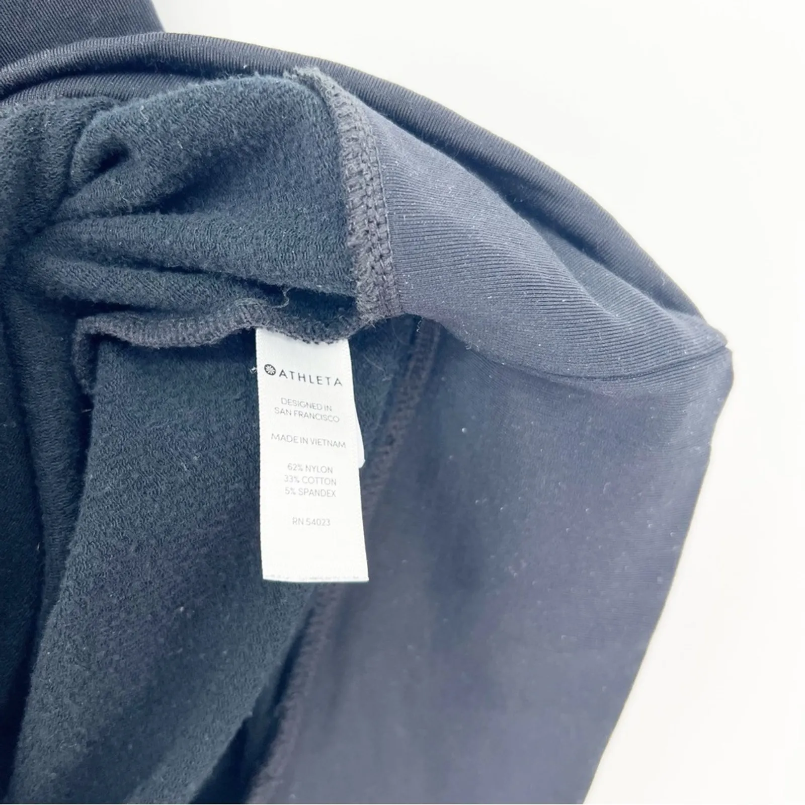 Athleta‎ Snappy Button Arm Sweatshirt Mini Dress S Black - Image 6