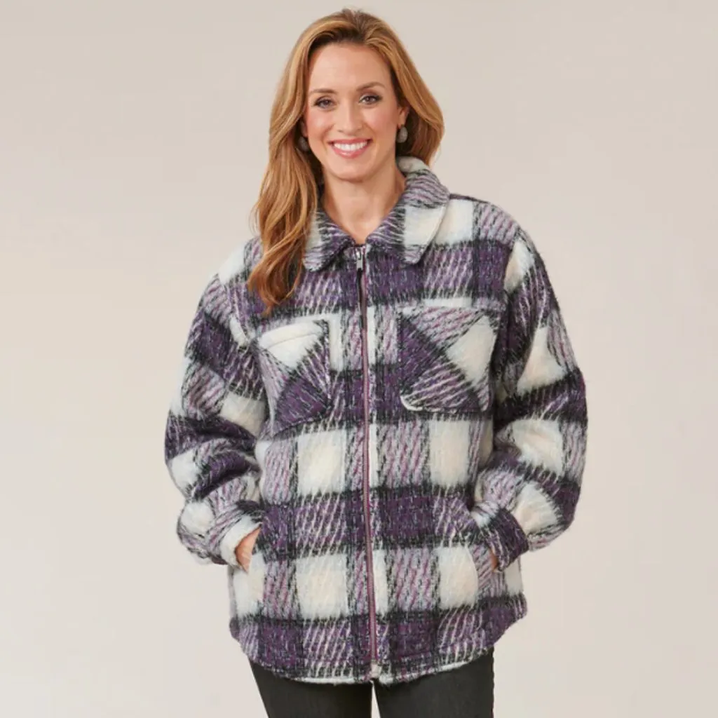 Democracy NWT  Long Blouson Sleeve Zip Front Collared Patch Pocket Jacket - Image 6