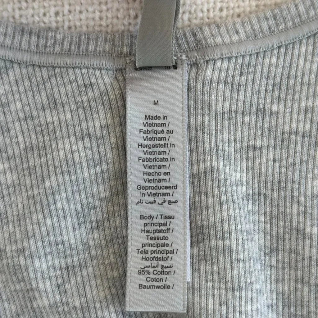 Skims Cotton Rib Tank in Light Heather Grey, Size Medium - Image 5