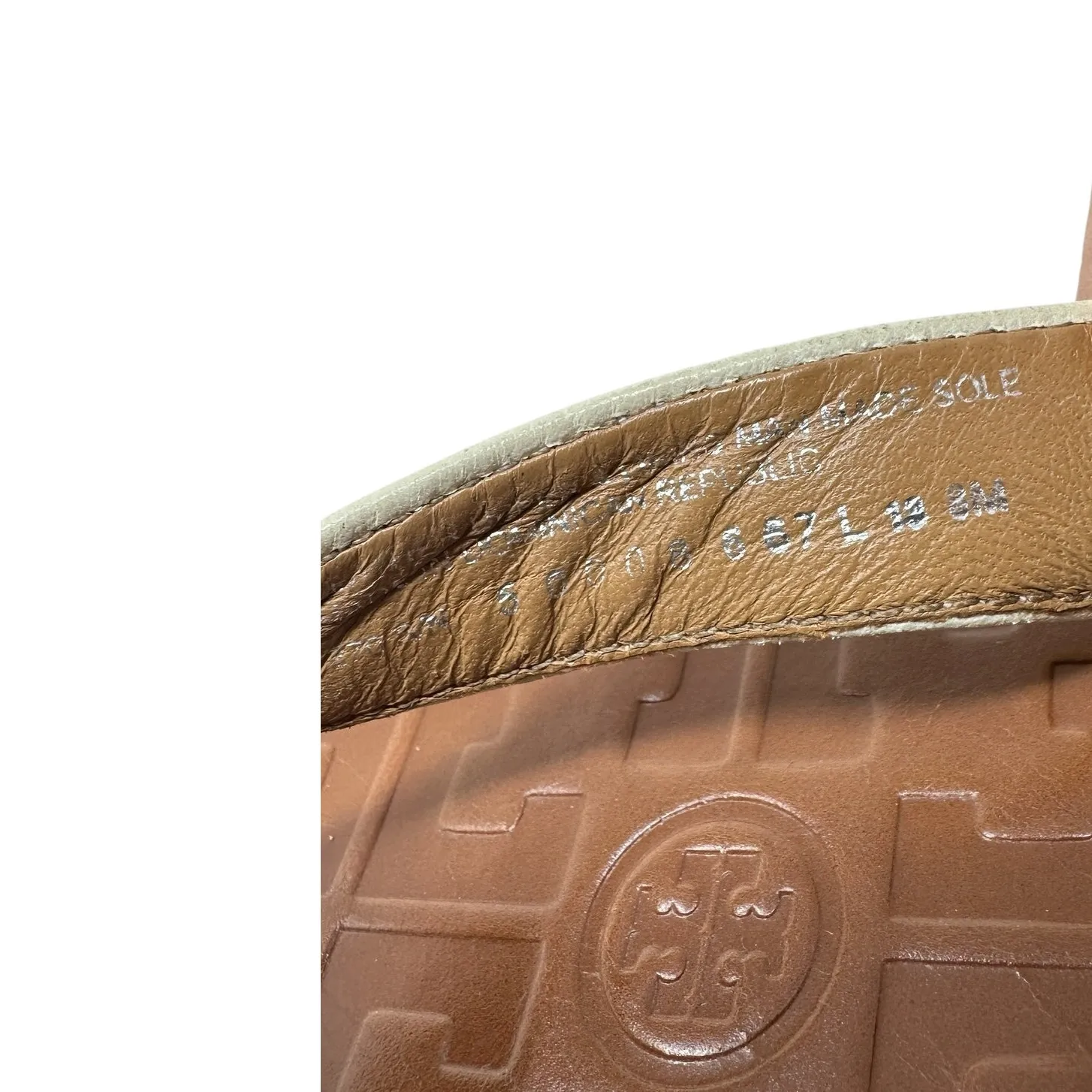 Tory Burch Thora Thong Sandals Flip Flops Patent Leather Ivory Gold Size‎ US 8 - Image 13